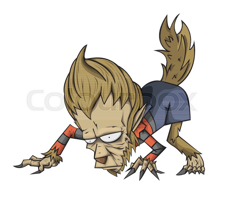 800x700 Werewolf Character Vector Monster In Stock Vector Colourbox