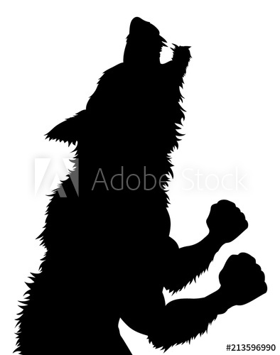 394x500 Werewolf Wolfman Halloween Silhouette