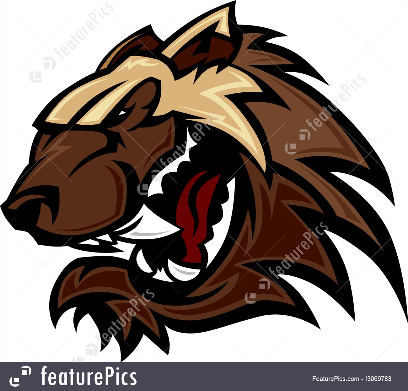Wildlife Wolverine Badger Mascot Head Vector 1300x1245 Wildlife Wolverine Badger Mascot Head Vector