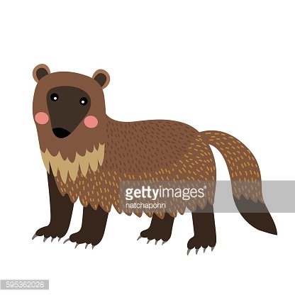 Wolverine Animal Cartoon Character Vector Premium Clipart 416x416 Wolverine Animal Cartoon Character Vector Premium Clipart