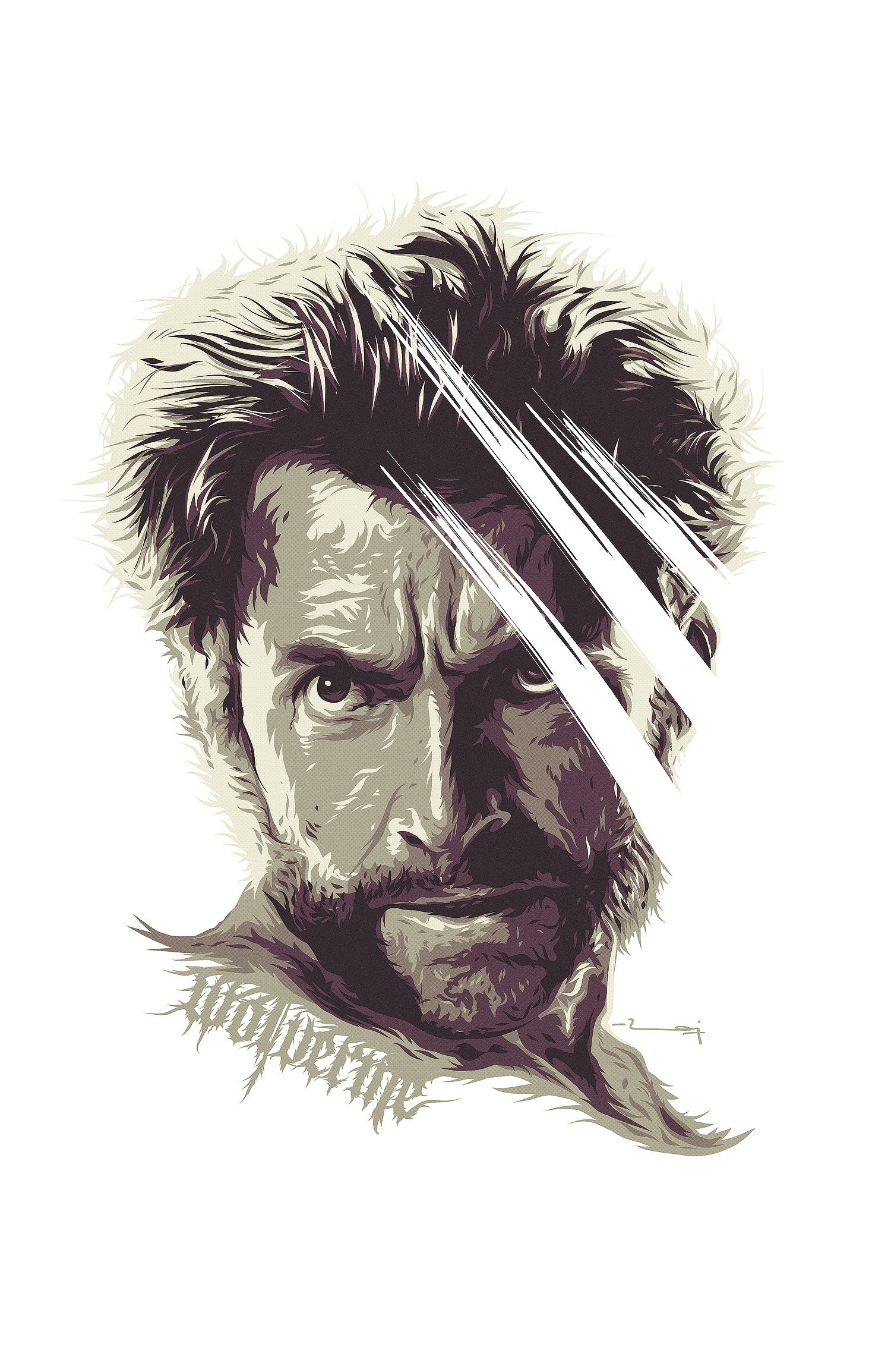 Wolverine Vector Matte Art 1500x2308 Wolverine Vector Matte Art
