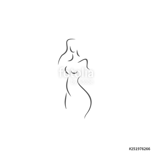 Woman Body Shape Vector Line Illustration Stock Image And Royalty 500x500 Woman Body Shape Vector Line Illustration Stock Image And Royalty
