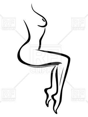 Abstract Outline Of Sexy Sitting Woman Body Vector Image Of People 300x400 Abstract Outline Of Sexy Sitting Woman Body Vector Image Of People
