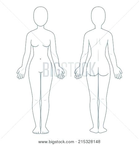 Female Body Template Front And Back Templates Design Woman Drawing 450x470 Female Body Template Front And Back Templates Design Woman Drawing