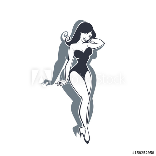 Be Fit, Change Your Body, Vector Pinup Woman 500x500 Be Fit, Change Your Body, Vector Pinup Woman