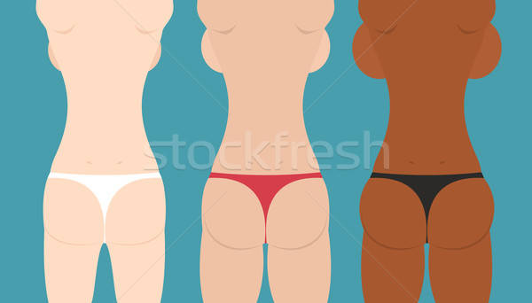 Beautiful Girls In Bikini Spin And Booty Woman Body, Vector Il 600x342 Beautiful Girls In Bikini Spin And Booty Woman Body, Vector Il