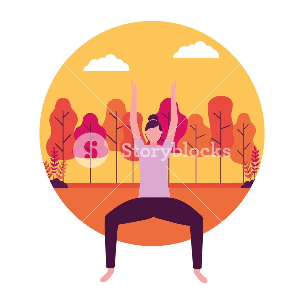 Yoga Activity Park Woman Body Vector Illustration Royalty Free 1000x1000 Yoga Activity Park Woman Body Vector Illustration Royalty Free