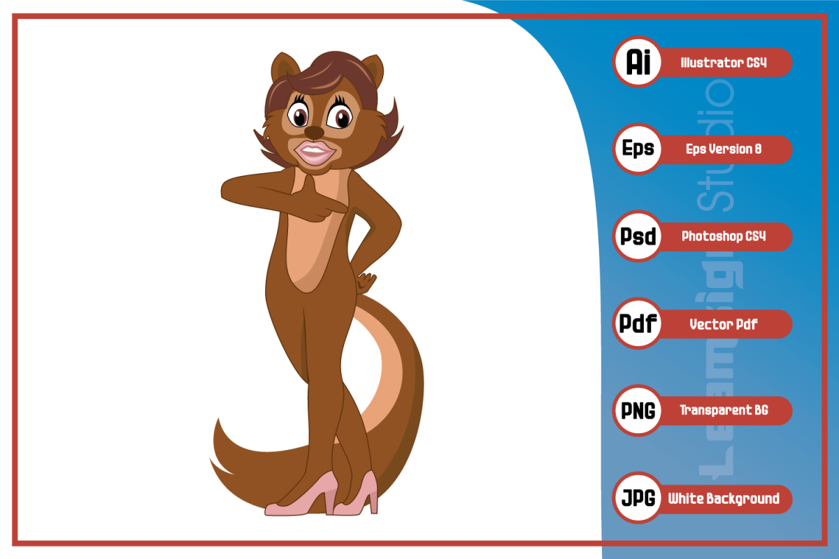 1200x800 Squirrel Woman Cartoon Character