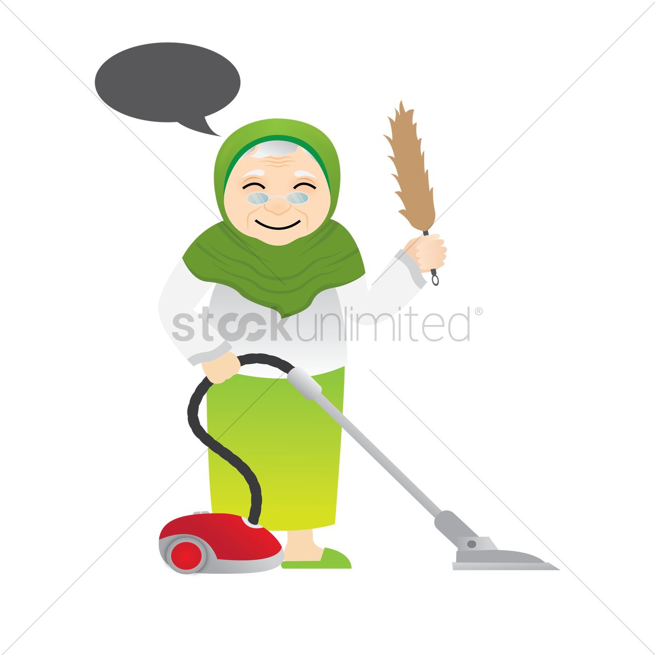 Muslim Woman With Vacuum Cleaner Vector Image 1300x1300 Muslim Woman With Vacuum Cleaner Vector Image