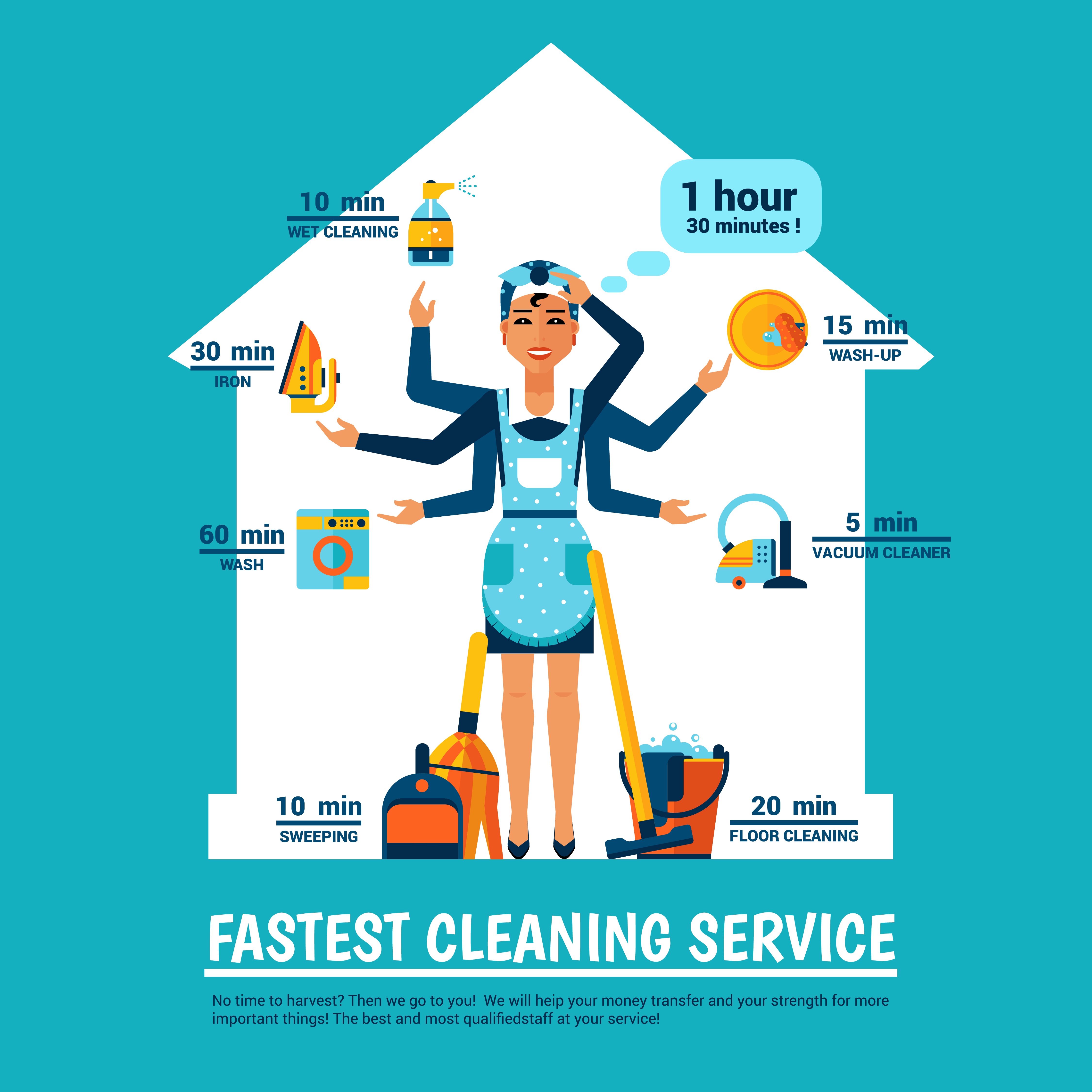 Woman Cleaning Vector Illustration 4500x4500 Woman Cleaning Vector Illustration
