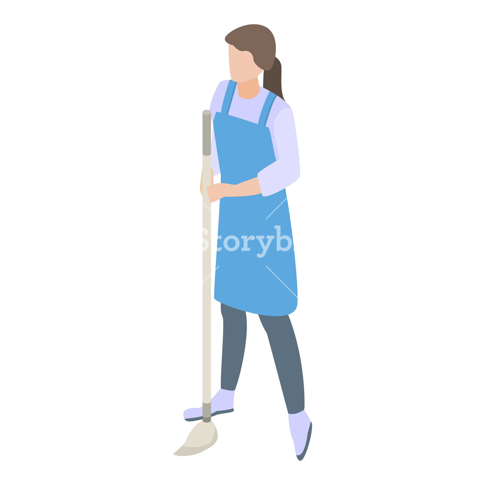Woman Cleaning Service With Mop Icon Isometric Of Woman Cleaning 1000x1000 Woman Cleaning Service With Mop Icon Isometric Of Woman Cleaning