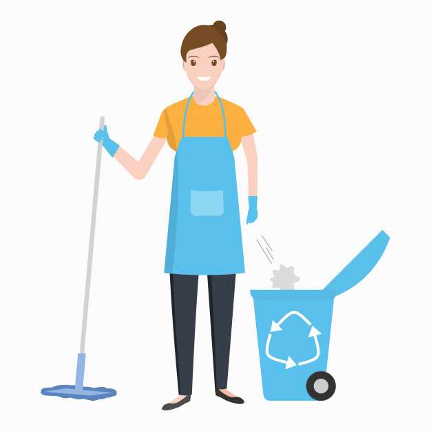 Woman Cleaning With Mop Vector Premium Download 626x626 Woman Cleaning With Mop Vector Premium Download