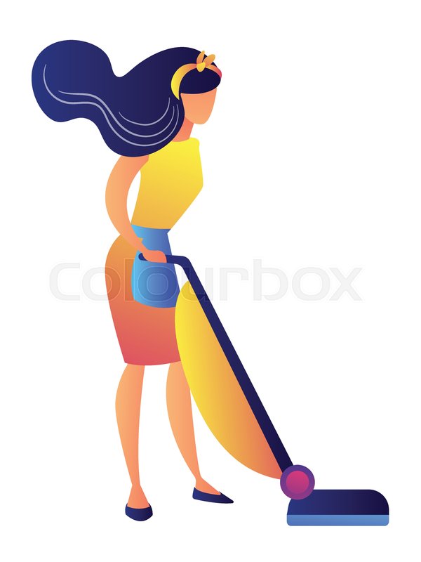 Young Woman Cleaning Floor With A Stock Vector Colourbox 600x800 Young Woman Cleaning Floor With A Stock Vector Colourbox