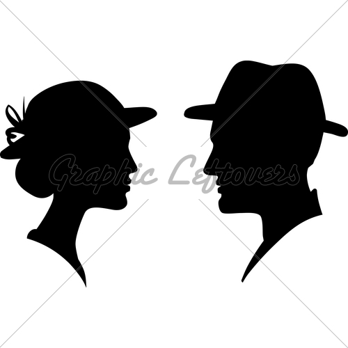 Man And Woman Face Profile Silhouette, Vector M Gl Stock Images 500x500 Man And Woman Face Profile Silhouette, Vector M Gl Stock Images