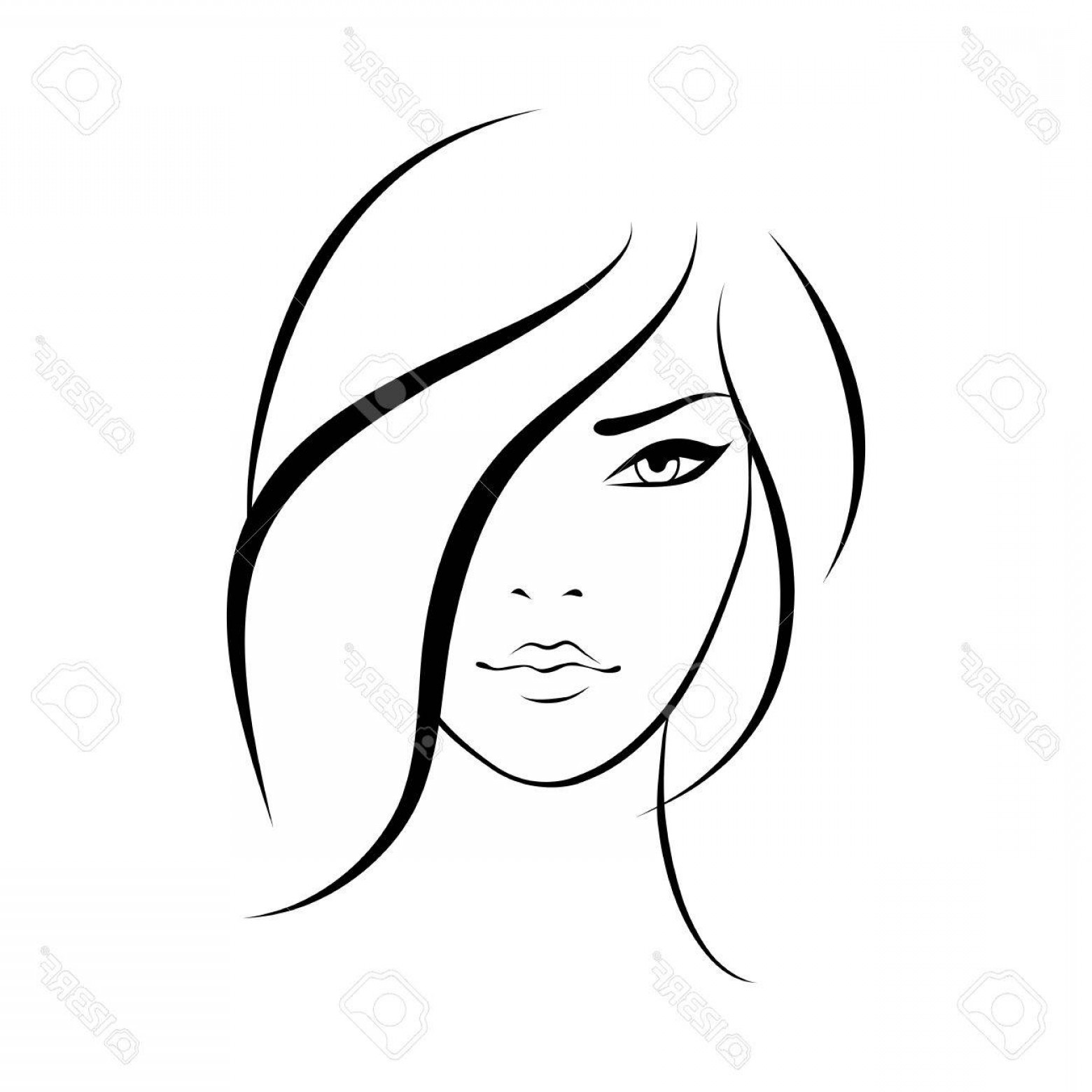 Photostock Vector Beauty Woman Face Silhouette In Profile Hair 1560x1560 Photostock Vector Beauty Woman Face Silhouette In Profile Hair