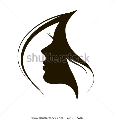 Woman Side Face Silhouette Vector 450x470 Woman Side Face Silhouette Vector