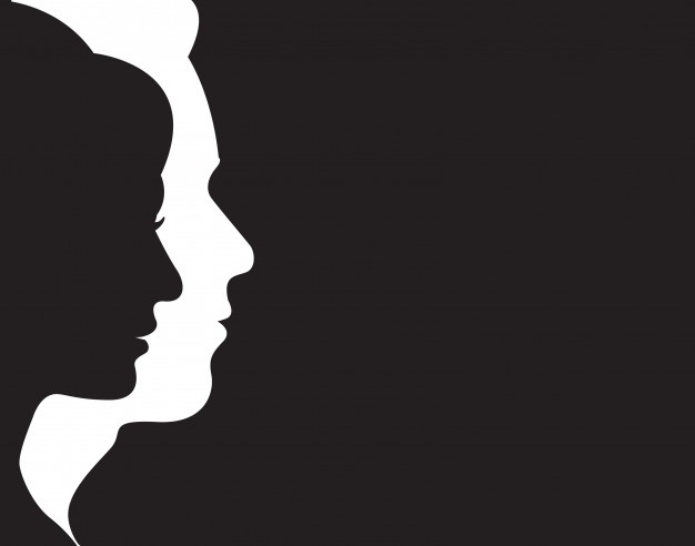 Woman Face Silhouettes Vector Free Download 626x492 Woman Face Silhouettes Vector Free Download