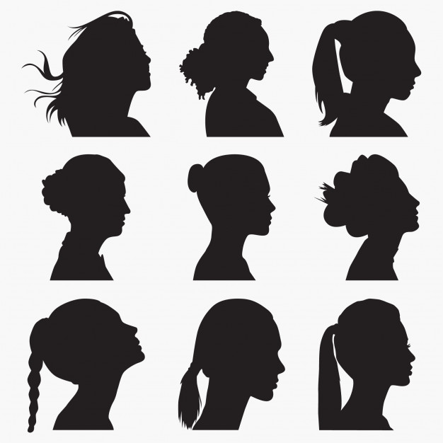 Woman Face Silhouettes Vector Premium Download 626x626 Woman Face Silhouettes Vector Premium Download