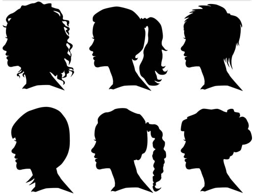 Women Face Silhouettes Art Vectors Material Free Download 509x394 Women Face Silhouettes Art Vectors Material Free Download