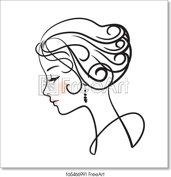 Free Art Print Of Beautiful Woman Face Vector Illustration 561x581 Free Art Print Of Beautiful Woman Face Vector Illustration