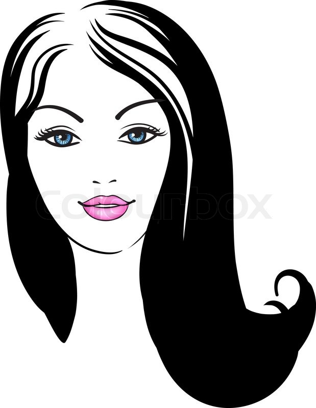 Girl Face Fashion Vector Icon Stock Vector Colourbox 619x800 Girl Face Fashion Vector Icon Stock Vector Colourbox