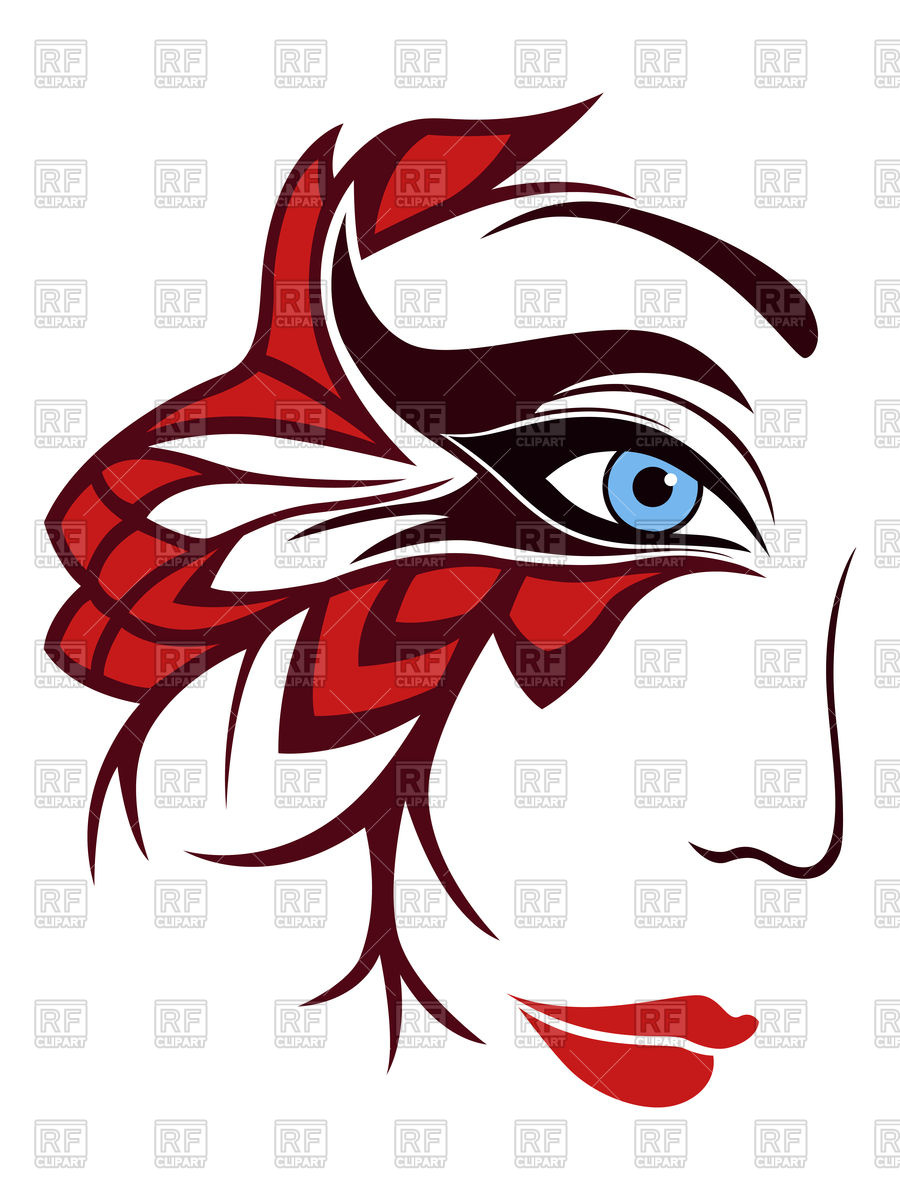 Part Of Abstract Colourful Women Face Vector Image Of People 900x1200 Part Of Abstract Colourful Women Face Vector Image Of People
