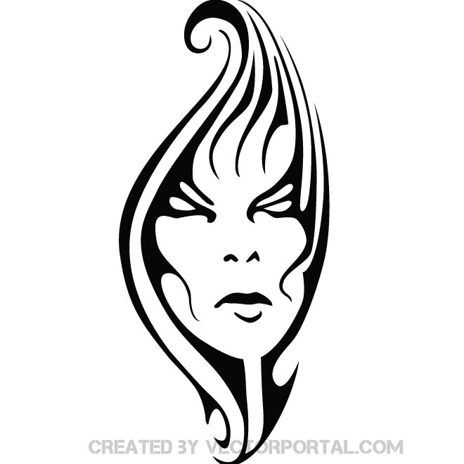 Woman Face Tribal Vector Free Vectors Ui Download 660x660 Woman Face Tribal Vector Free Vectors Ui Download