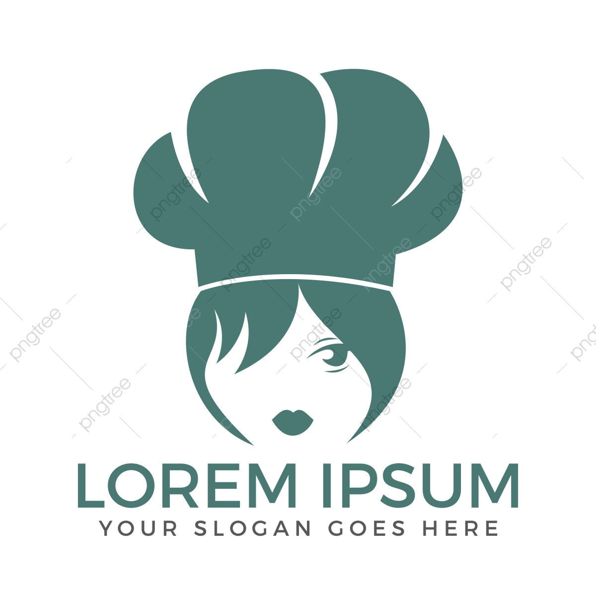 1200x1200 Chef Woman Face Vector Logo Design, Baker, Chef, Cook Png
