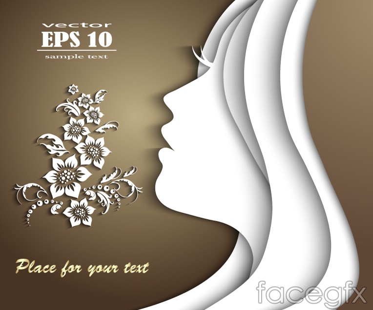 Exquisite Women's Side Face Cutting Background Vector Over 764x636 Exquisite Women's Side Face Cutting Background Vector Over