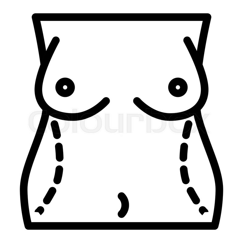 800x800 Obesity Woman Body Line Icon Female Stock Vector Colourbox
