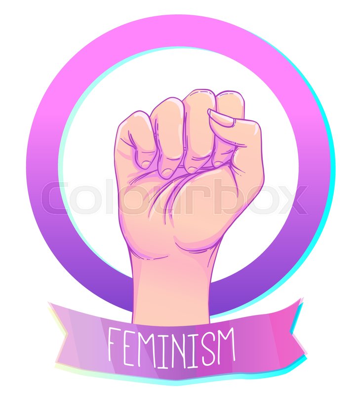 721x800 Woman's Hand With Her Fist Raised Up Stock Vector Colourbox