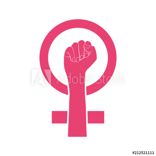 500x500 Woman Fist Vector Isolated