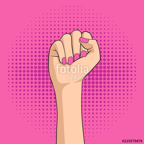 500x500 Woman Fist Vector Isolated Stock Image And Royalty Free Vector