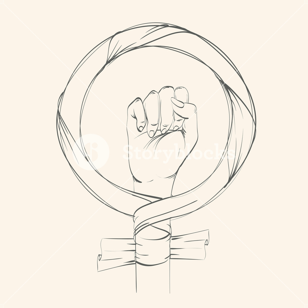 1000x1000 Women Resist Symbol Woman Fist Vector Illustration Isolated