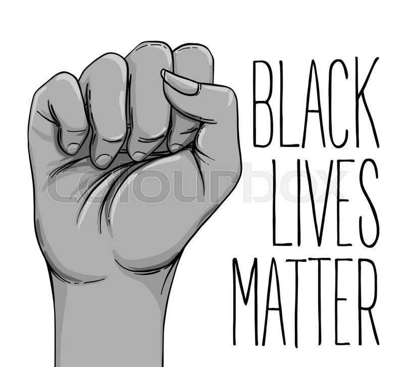 800x727 African American Woman's Hand With Her Stock Vector Colourbox