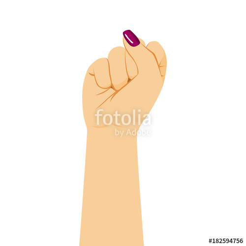 500x500 Arm Up With Women Fist Feminism Sign Protest Concept Stock Image