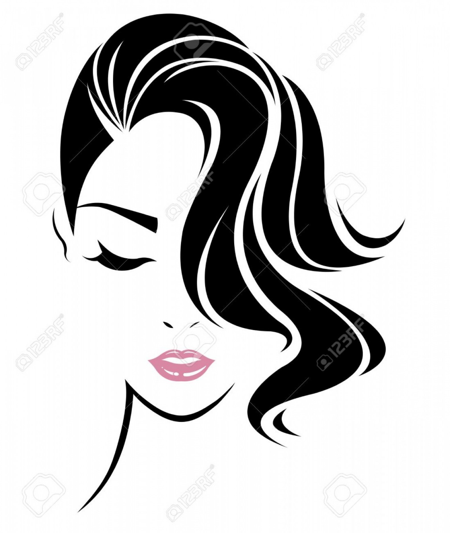 Photostock Vector Illustration Of Women Short Hair Style Icon Logo 1581x1872 Photostock Vector Illustration Of Women Short Hair Style Icon Logo