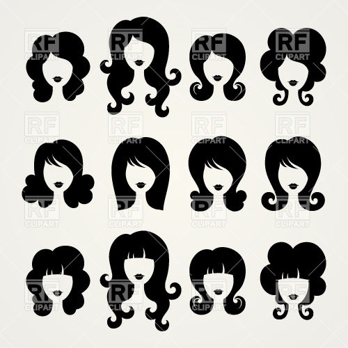 Set Of Girls Silhouettes 500x500 Set Of Girls Silhouettes