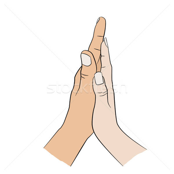600x600 Man And Woman Hand Vector Illustration Anna Solyannikova