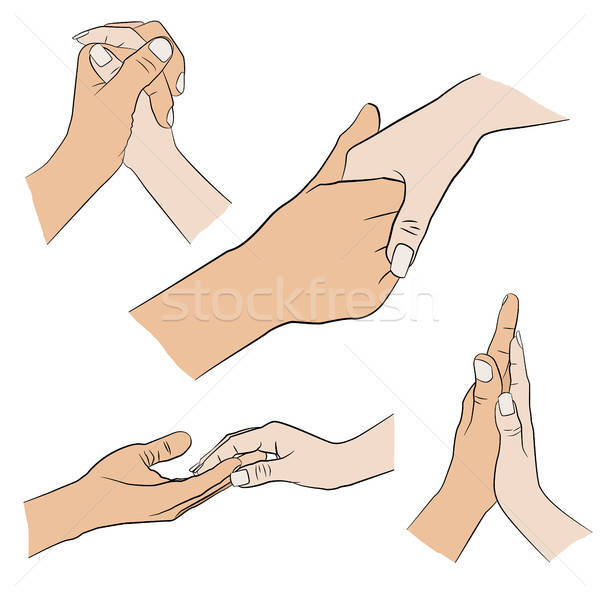 600x600 Set Of Man And Woman Hand Vector Illustration Anna Solyannikova