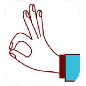 300x300 Stock Illustration Stretched Hand Woman Red Manicure Open Palm