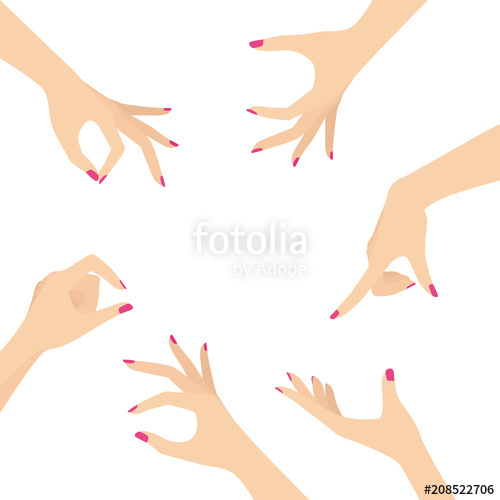 500x500 Elegant Woman Hands With Pink Nail Polish Holding Gesture Design