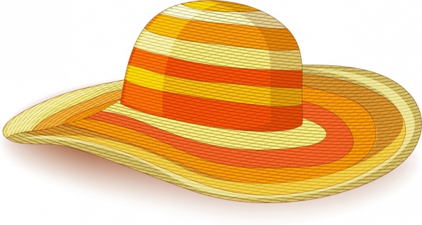 600x320 Object Background Woman Hat Icon Colored Design Free Vector