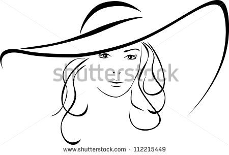 450x305 Silhouette Of Beautiful Woman In A Elegant Hat Vector