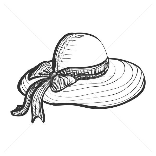 600x600 Doodle Woman Hat Vector Illustration Igor Netkoff