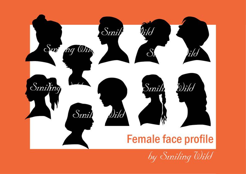 794x562 Woman Head Silhouette Png Clipart Women Profile Hair Cut Etsy