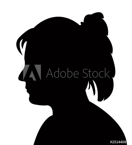 457x500 A Woman Head Silhouette Vector