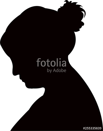 393x500 A Woman Head Silhouette Vector Stock Image And Royalty Free
