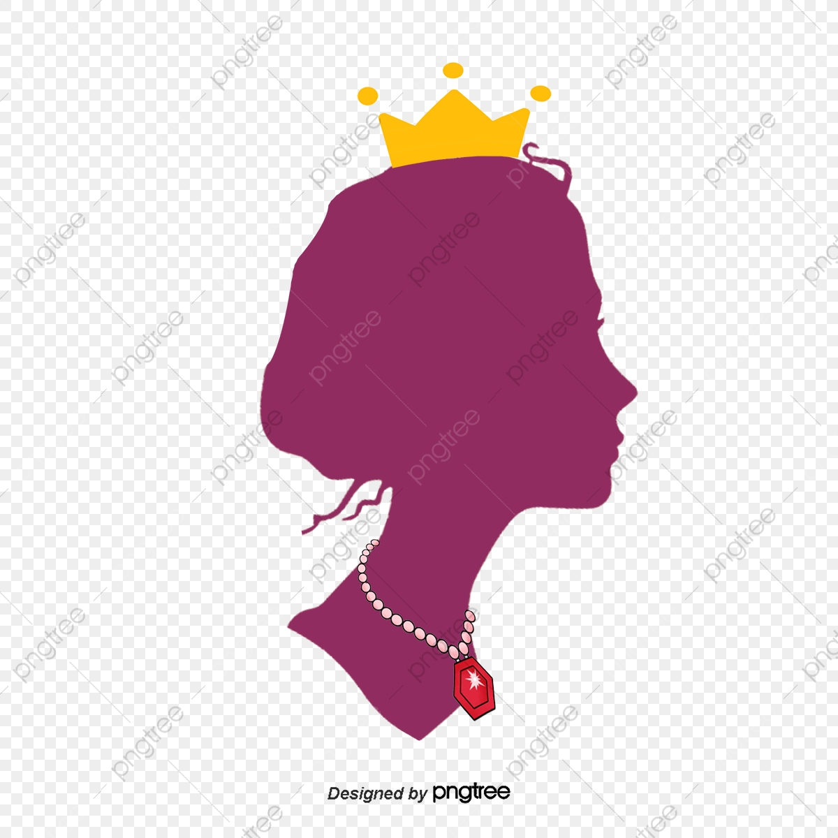 1200x1200 Crowned Woman Head Silhouette, Woman Vector, Head Vector