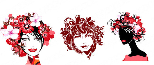 530x224 Female Head Silhouette Outline Free Vector Download